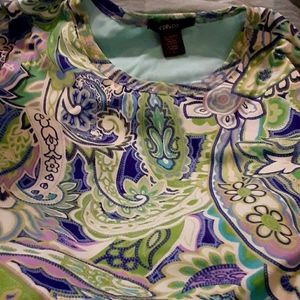 3@$12  CDP & CO. CREWNECK PAISLEY TEE